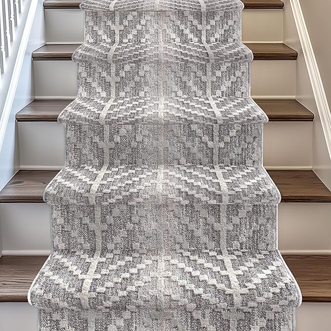 Well Woven Custom Size Hallway & Stair Runner- Harlow Rhodes Taupe 31 Inches by WellWovenRugs