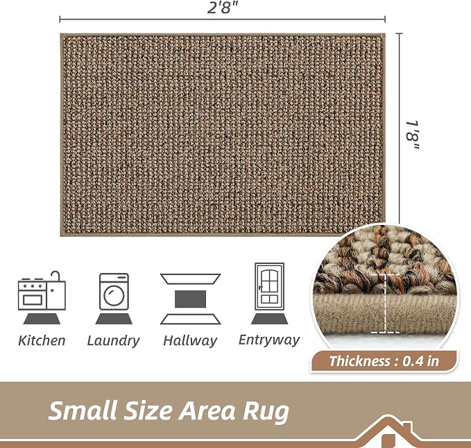 BEQHAUSE 20"x32" Entryway Rug Indoor Door Mat Non-Slip Washable, Hallway Rugs - Image 2