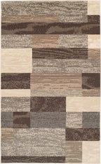 SUPERIOR Indoor Area Rug, Jute Backed, Modern Geometric Patchwork Floor Decor - Image 3