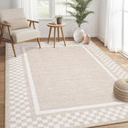 GarveeHome Area Rug 9x12 Living Room Rug Modern Bordered Soft Large Area Rugs - Image 2
