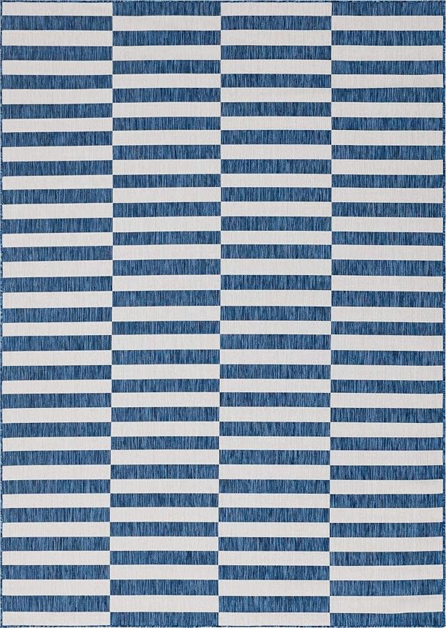 Unique Loom Outdoor Collection Classic Stripes, Transitional Indoor & Outdoor - Image 9