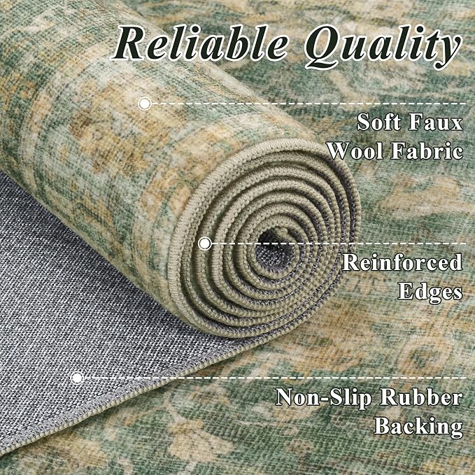 HelloTree Washable Rugs 8x10 Area Rug - Image 7