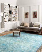 Loloi Loren Collection LQ-08 Aqua 8'-4" x 11'-6" Area Rug - Image 2