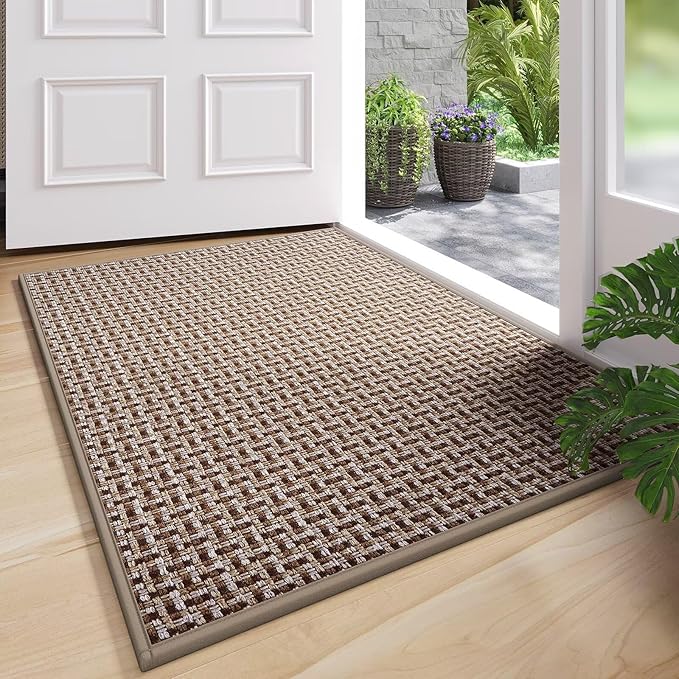 Door Mat 31x47, Dirt Resistant and Absorbent, Non-Slip Rubber Backing Floor Mats by YDKGL