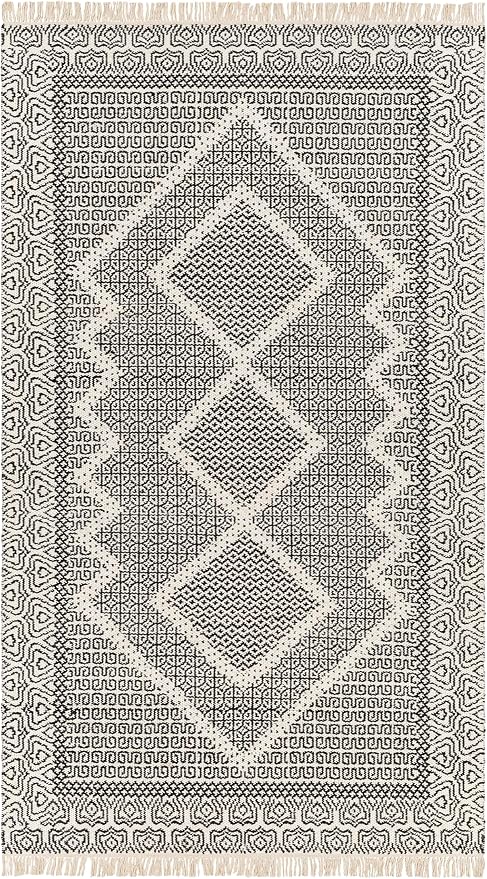 Mark&Day Wool Rugs, 2x8 Nishnabotny Cottage Dark Gray Runner Area Rug, Bedroom - Image 2
