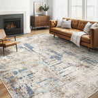 6x8Ft Area Rug Washable Rugs: Living Room Large Abstract Modern Soft Stain by LOONGRUG