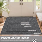 BEQHAUSE Dirt Trapper Door Mat 32" x 48", Non-Slip Washable Doormats Entrance - Image 2