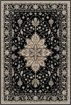 Area Rugs 7'x10' Washable Non-Slip, Floral Vintage Distress Print Pattern - Image 8