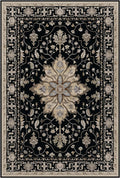 Area Rugs 3'x8' Washable Non-Slip, Floral Vintage Distress Print Pattern by RELEANY