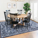 KILOCOCO Area Rug 6x9 Living Room Rug Washable Printed Vintage Floral Non Slip - Image 7