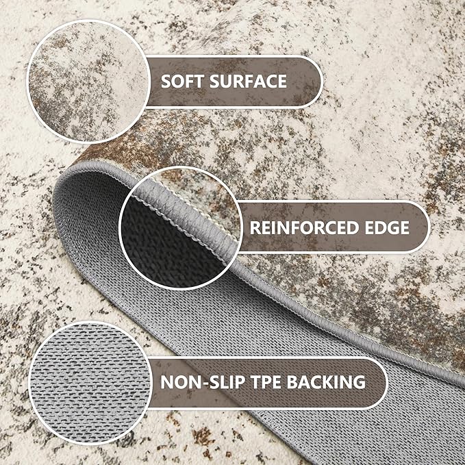 8ft Washable Round Rug - Image 6