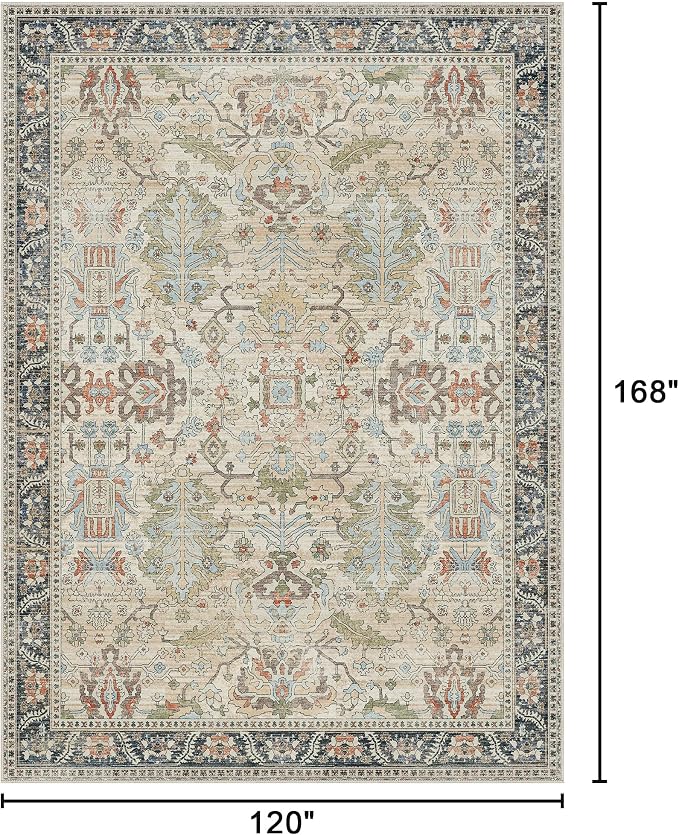 Clearance 10x14 Area Rugs for Living Room, Boho Machine Washable Rugs Non-Slip - Image 2
