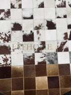 Handmade Pure Cowhide Round Leather Rug - Image 6