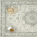 Green Area Rug 4x6 Washable Vintage Carpet Entryway Office Soft Retro Kitchen - Image 6