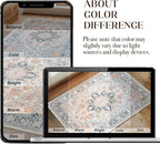 XWZO Entryway Area Rug 2x3ft — Soft Vintage Low Pile Non-Slip Door Floor Mat - Image 7