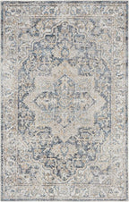 Nourison Home Astra Machine Washable Traditional Grey/Blue 3'3" x 5' Area Rug - Image 2