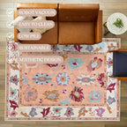 Fame Living Orange Oushak Rug, Large Area Rugs - Image 3