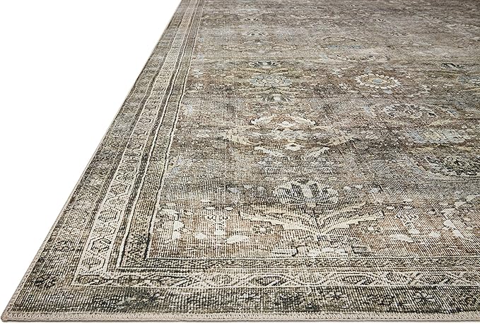 Loloi Layla Collection LAY-13 Antique/Moss 2'-6" x 9'-6" .13" Thick Runner Rug - Image 6