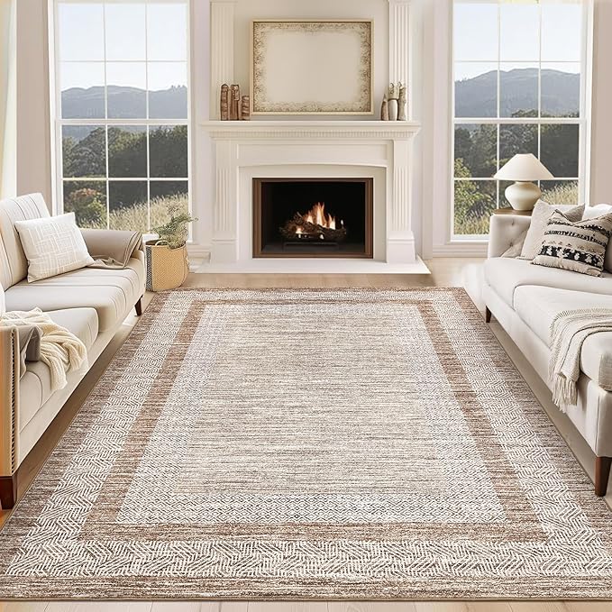 GarveeHome 10x13 Large Washable Geometric Area Rug Non Slip Non Shedding Floor - Image 7