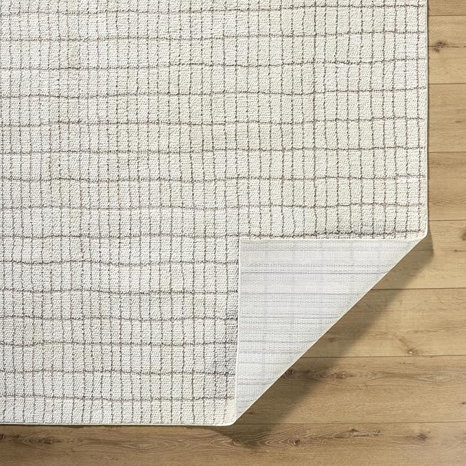 Livabliss x Our PNW Home Cascade Minimalist Striped Area Rug, Ivory/Light Brown - Image 4