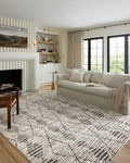 Loloi Kamala Collection KAM-02 Charcoal/Dove 5'-3" x 7'-9" Area Rug by Loloi