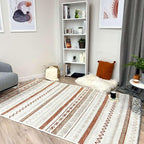 Alfa Rich 7x10 Beige Terracotta Washable Area Rugs - Image 4