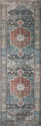 Loloi Margot Collection MAT-05 Ocean/Brick 3'-6" x 5'-6" Accent Rug feat. - Image 4