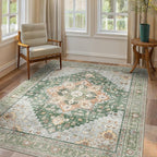 GENIMO 5x7 Area Rugs for Living Room, Machine Washable Non Slip Vintage Rugs by GENIMO