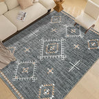 ILANGO Area Rug 5'x7' for Living Room Bedroom Washable Moroccan Boho Rugs for - Image 7