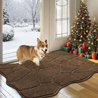 BSICPRO Dog Mat for Muddy Paws, 24x36 Low Profile Absorbent Dirt Trapper Door by BSICPRO