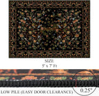 Black Rug for Living Room 5x7 Area Rugs, Machine Washable Non-Slip Carpet - Image 2