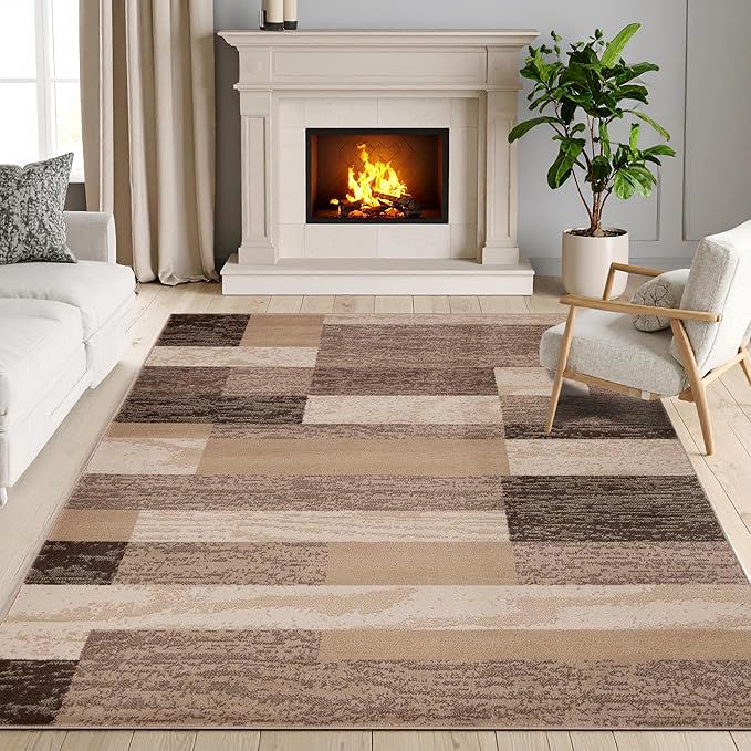 Superior Indoor Area Rug, Jute Backing, Plush Modern Rugs by SUPERIOR