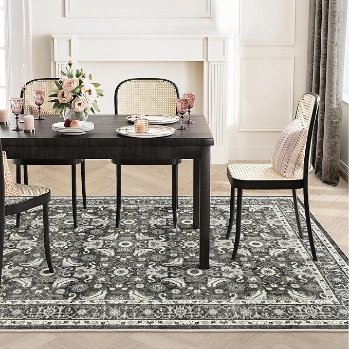 WITSHOCK Living Room Area Rugs 8x10: Soft Non-Slip Backing Washable Rugs - Image 5