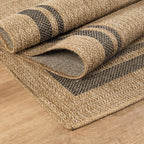 Beverly Rug Easy Jute Bordered Rug 10x14 Washable Large Indoor Outdoor Area Rugs - Image 3