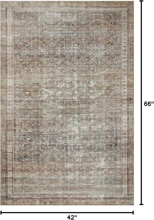 Loloi Chris Loves Julia Jules Collection JUL-09 Ink/Terracotta 3'-6'' x 5'-6'' - Image 2