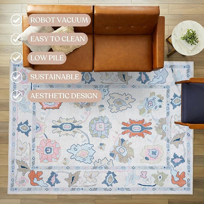 Fame Living Cream Oushak Runner Rug, Modern Runners, Runner - Image 3