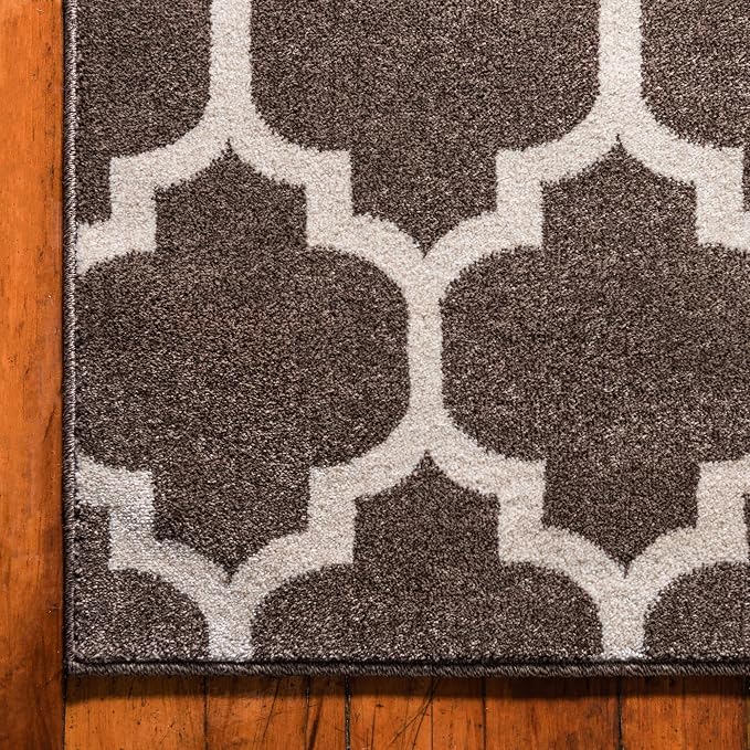 Rugs.com Lattice Collection Rug – 5' x 8' Brown Medium Rug Perfect - Image 6