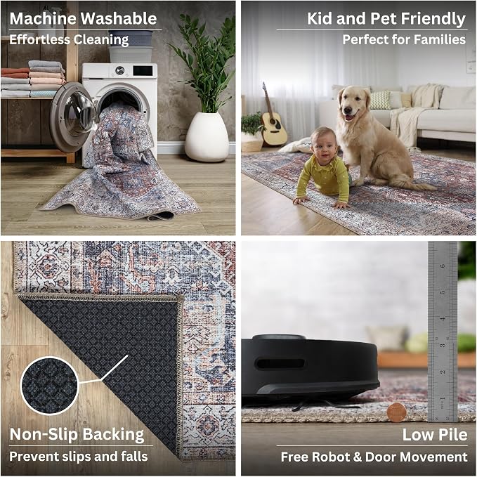 Bloom Rugs Washable Non-Slip 6' x 9' Rug - Image 4