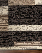 SUPERIOR Indoor Area Rug, Jute Backed, Modern Geometric Patchwork Floor Decor - Image 7