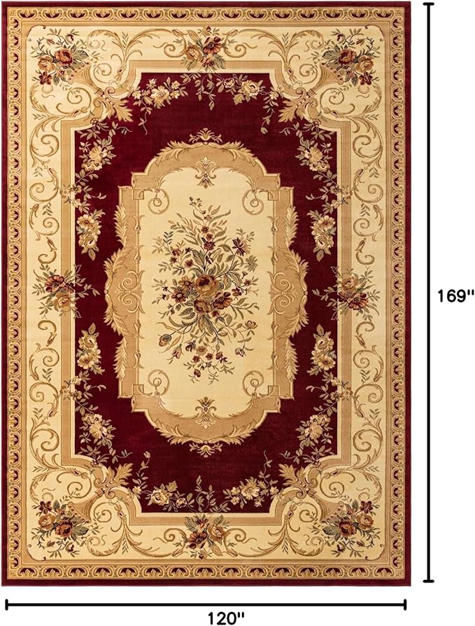Unique Loom Versailles Collection Traditional Classic Floral Motif Area Rug - Image 2