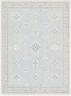RUGGABLE Washable Vintage Area Rug – Verena Soft Blue 9x12, Stain-Resistant - Image 3