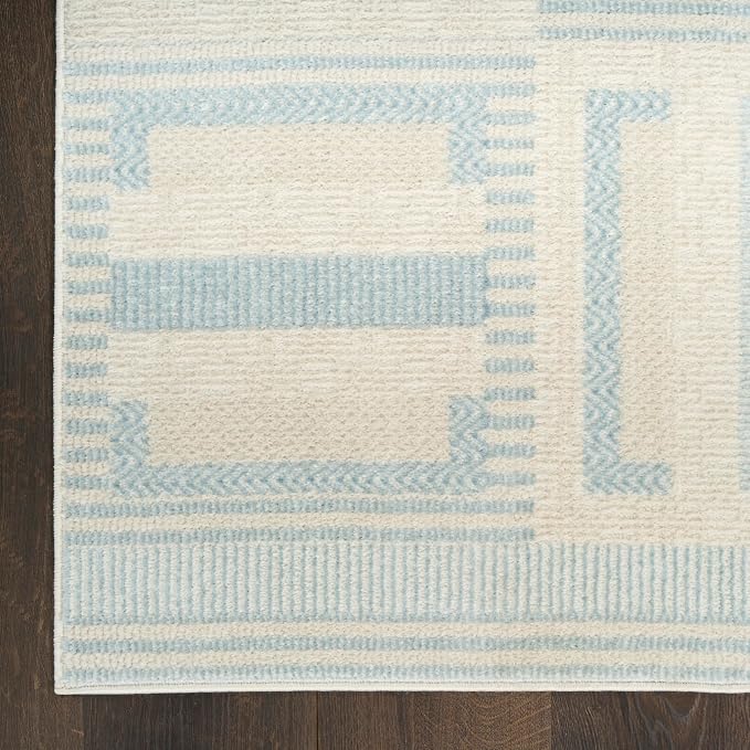 Nourison Home Nordic Ivory Blue 8' x 10' Area Rug - Image 7