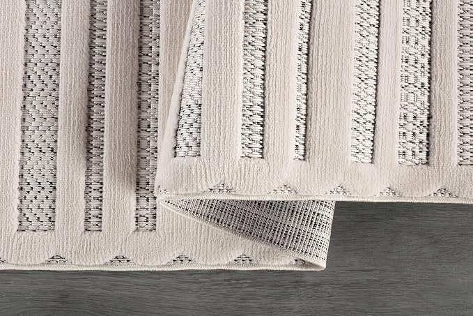 CAMILSON Modern Runner Rug 2x7 Luxury Striped Line Micro Loop Hallway Rugs Soft - Image 7