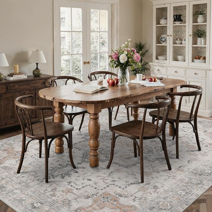 9x12 Area Rugs for Living Room, Non Slip Machine Washable Vintage Rugs - Image 4