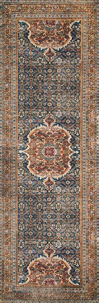 Loloi Layla Collection LAY-09 Cobalt Blue/Spice 2'-6" x 12'-0" .13" Thick - Image 3