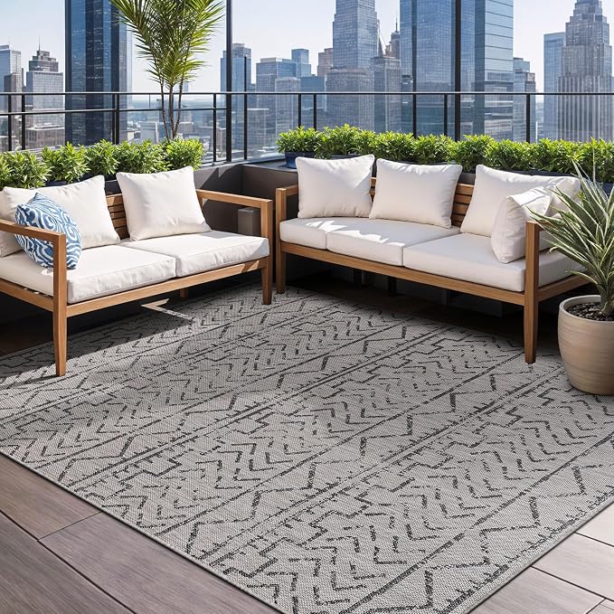 Beverly Rug Waikiki Indoor Outdoor Rug 5x7, Washable Outside Carpet - Image 9