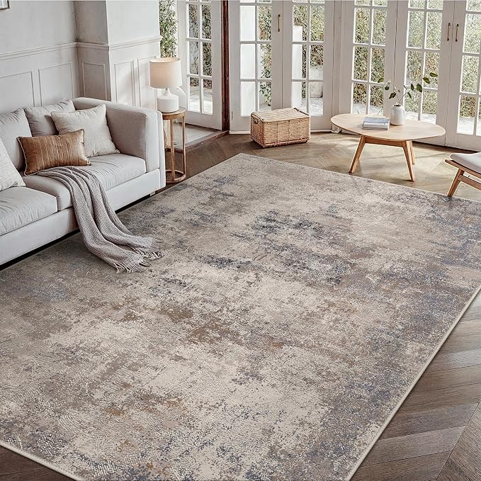 GENIMO Washable 8x10 Area Rugs for Living Room, Non Slip Modern Abstract Rug - Image 5