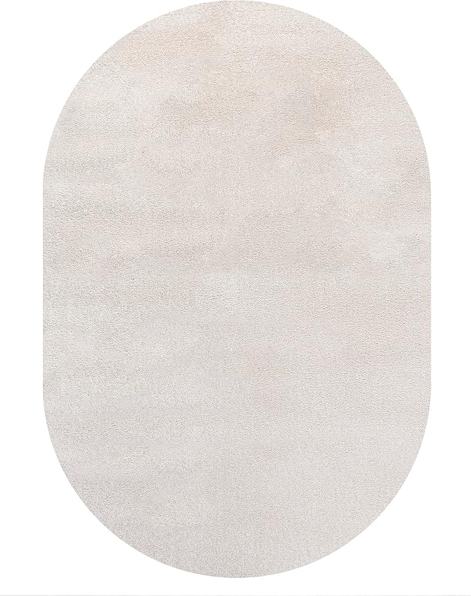 Eyely UES100D-5OV Supersoft Haze Solid Low-Pile Indoor Area Rug, Minimalist - Image 3