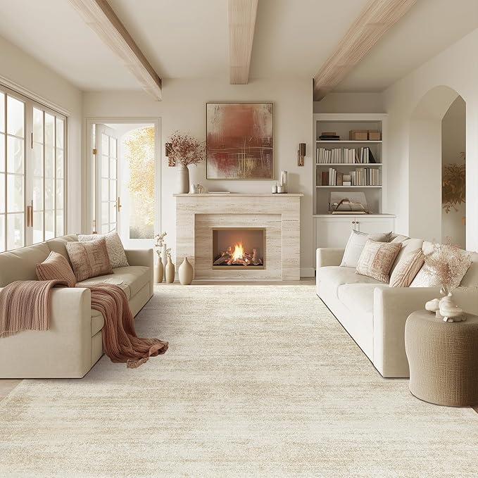 6x9 Area Rugs for Living Room, Washable Tan Beige Neutral Abstract Boho Modern - Image 8