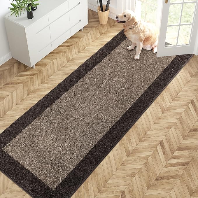 PURRUGS Dirt Trapping Door Mat 32" x 84", Non-Slip/Skid Machine Washable by PURRUGS